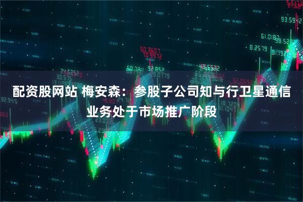 配资股网站 梅安森：参股子公司知与行卫星通信业务处于市场推广阶段